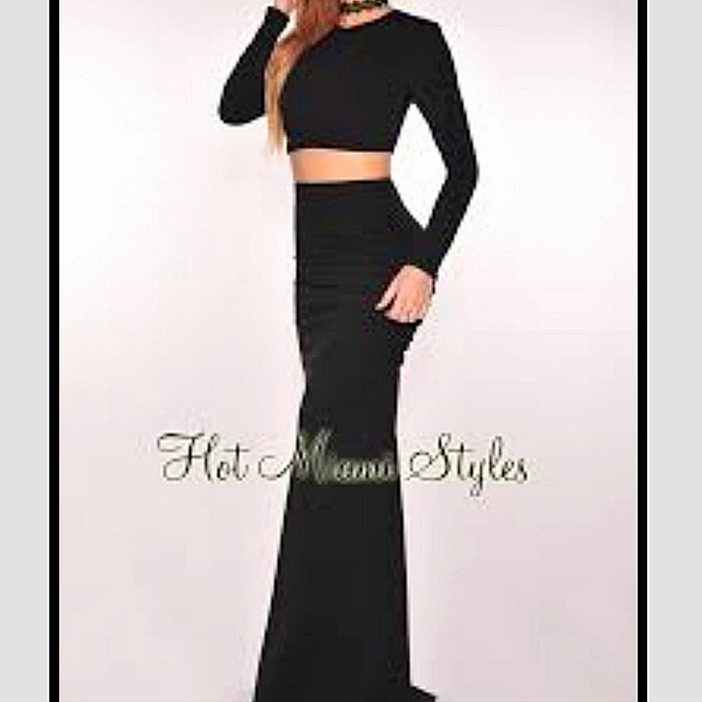 HOT MIAMI STYLES: TWO PIECE SET | CROP TOP & MAXI SKIRT